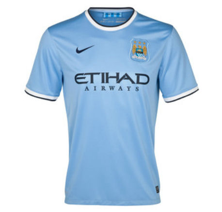 13-14 Manchester City Home Jersey Kit(Shirt+Shorts) - Click Image to Close